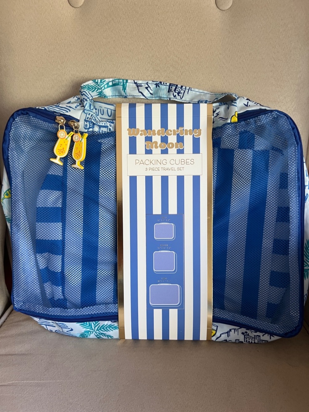 NWT Wandering Moon Packing Cubes: 3 Piece Travel Set 🍋 - Picture 9 of 9